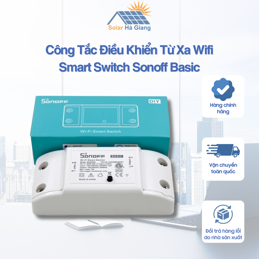 Công Tắc Điều Khiển Từ Xa Wifi Smart Switch Sonoff Basic