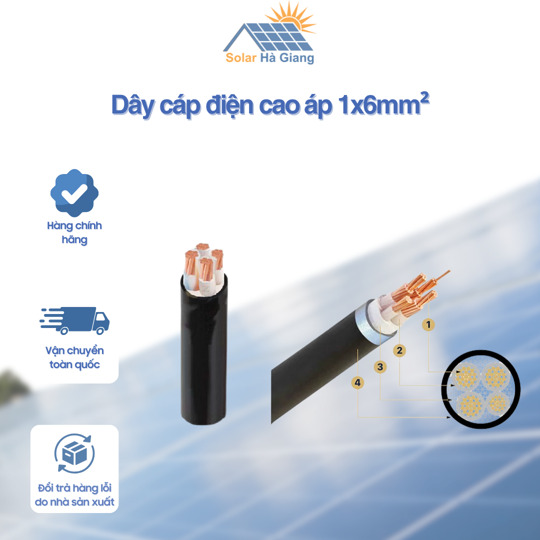 Dây cáp điện cao áp 1x6mm²